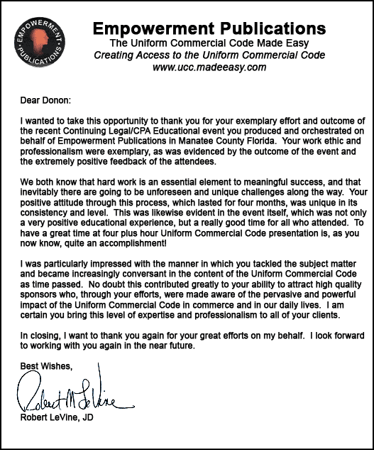 Robert Levine, JD endorsement