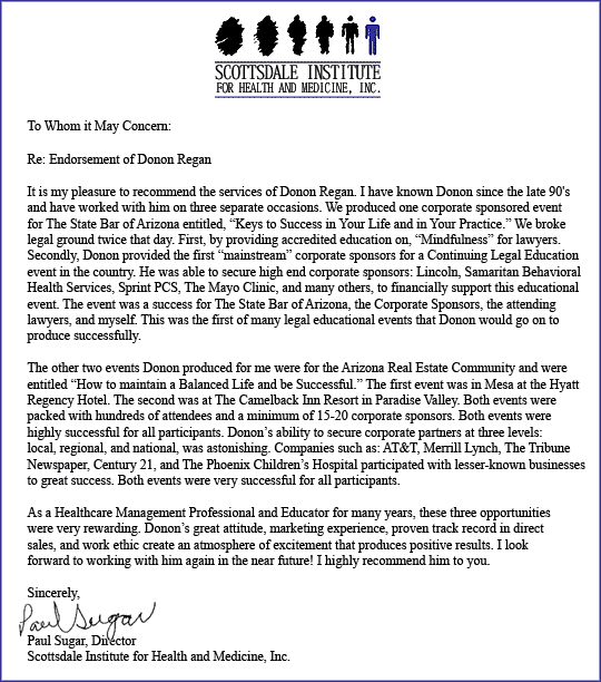 Scottsdale Institute for Health and Medicine endorsement endorsement